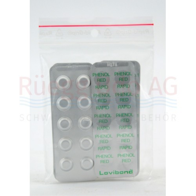 Phenolrot Tabletten f.pH-Messung, Pack &amp;#224; 250 Tabl. zu Pooltester (nicht geeignet f&amp;#252;r Photometer)